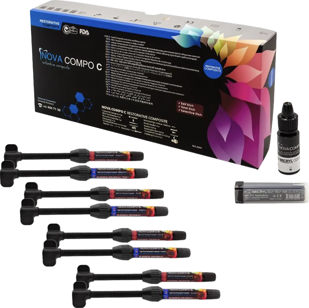 İmicryl Nova Compo C Nanohibrit Üniversal Kompozit 8 li Set