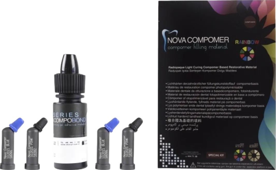 İmicryl Classic & Rainbow Nova Compomer Refil 20 x 0.25 g Kompül