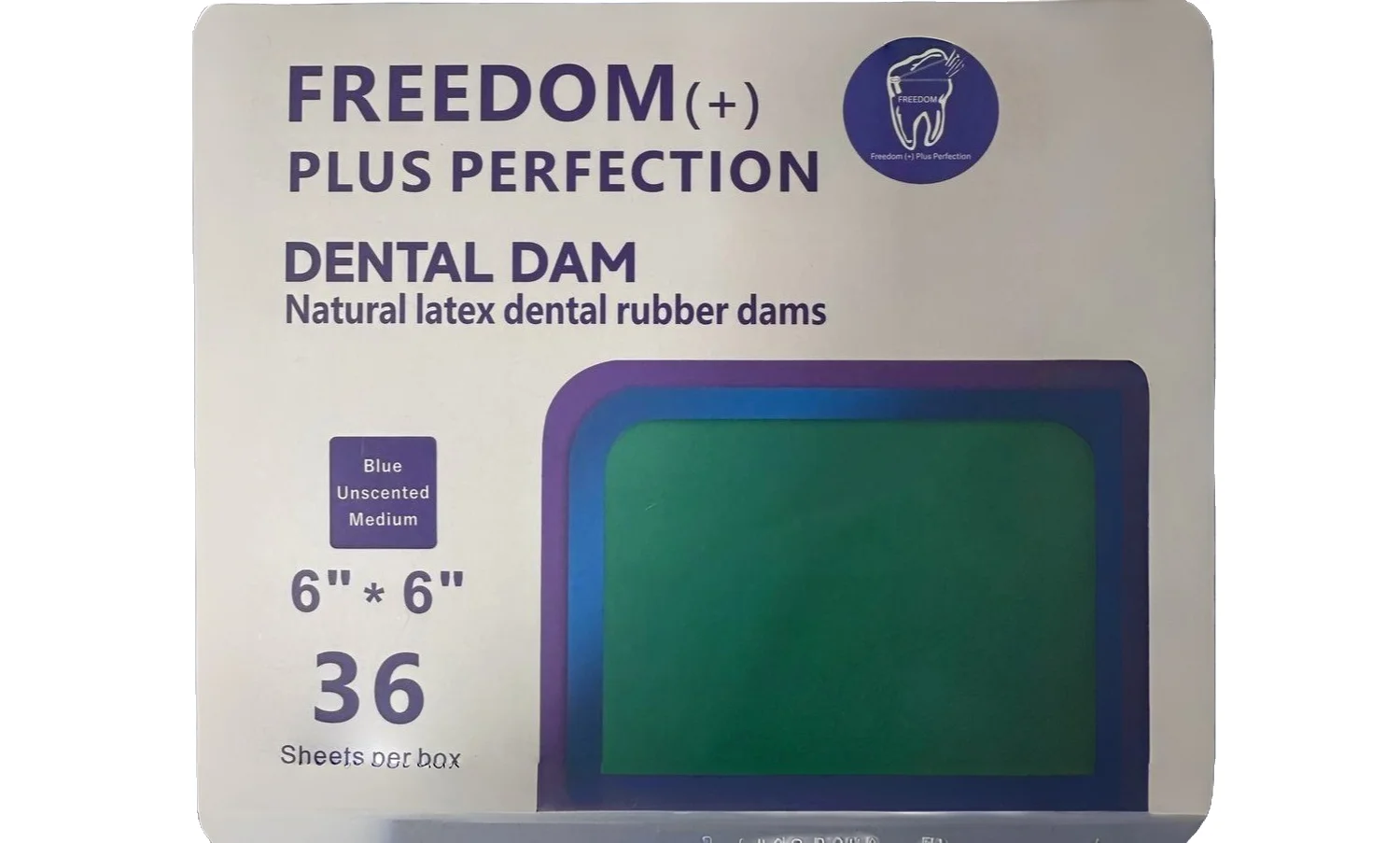 Freedom Plus Dental Dam - Doğal Latex Rubber Dam