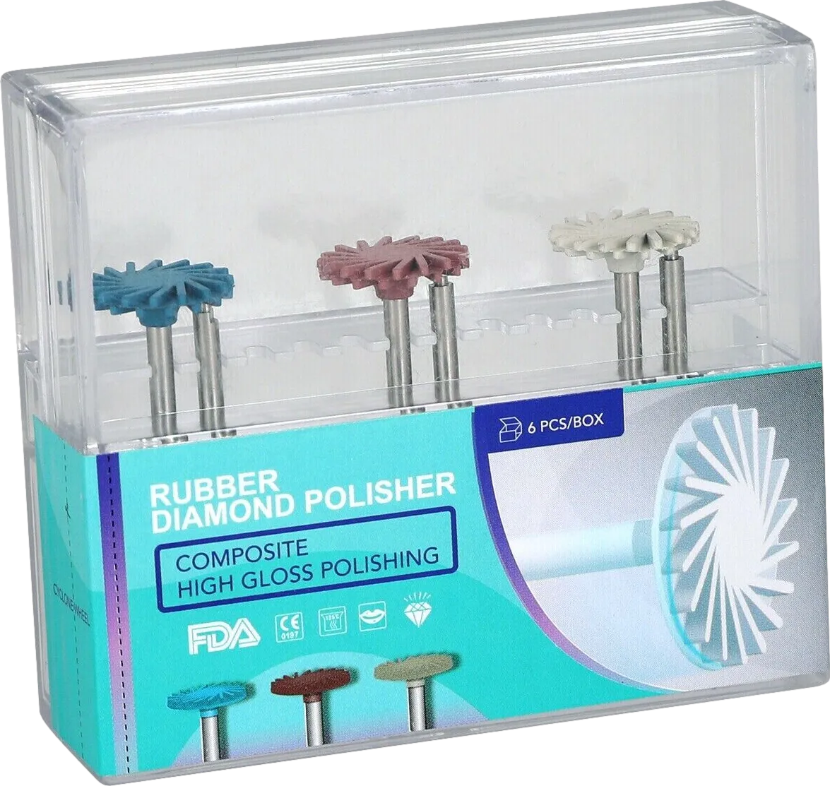 FDA Rubber Diamond Polisher Parlatıcı Kompozit Reçine