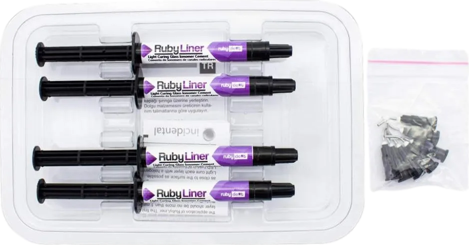 Rubydent Ruby Liner Işınla Sertleşen Cam İyonomer Siman 4'lü Paket