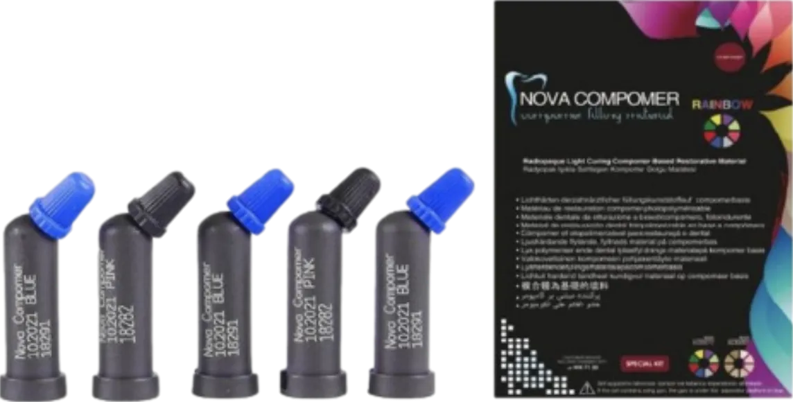İmicryl Classic & Rainbow Nova Compomer Refil 40 x 0.25 g Kompül