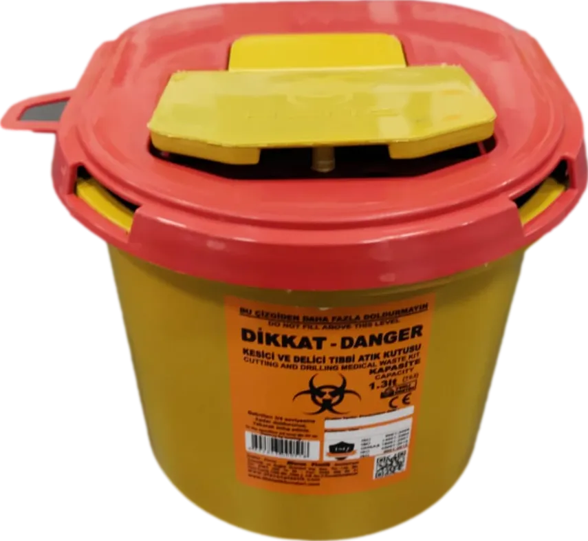 Tıbbi Atık Kovası 1.3 L