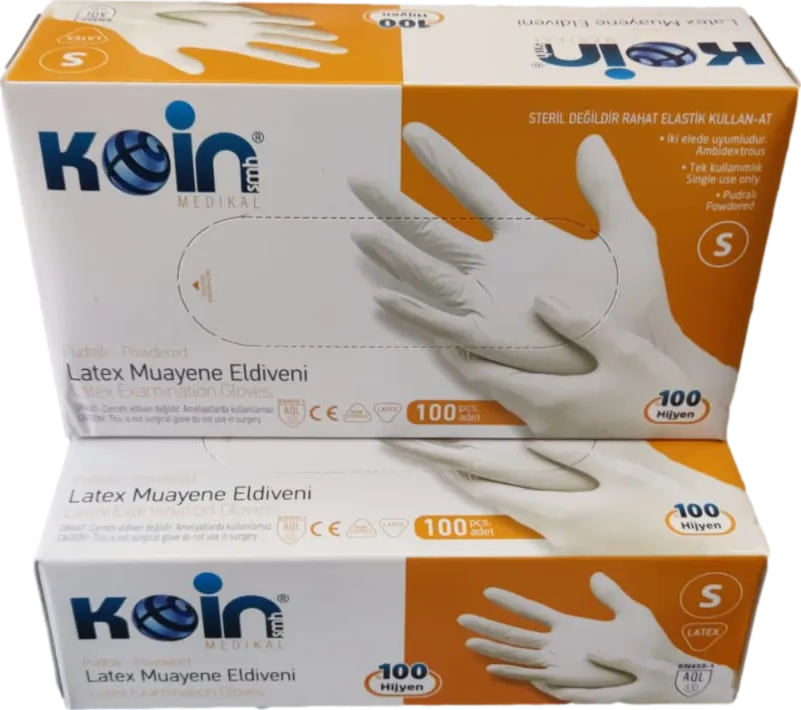 KoinSmh Latex Pudralı Muayene Eldiven