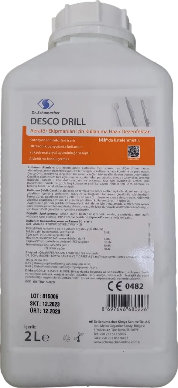 Dr Schumacher Descodrill Frez Dezenfektanı 2 Lt