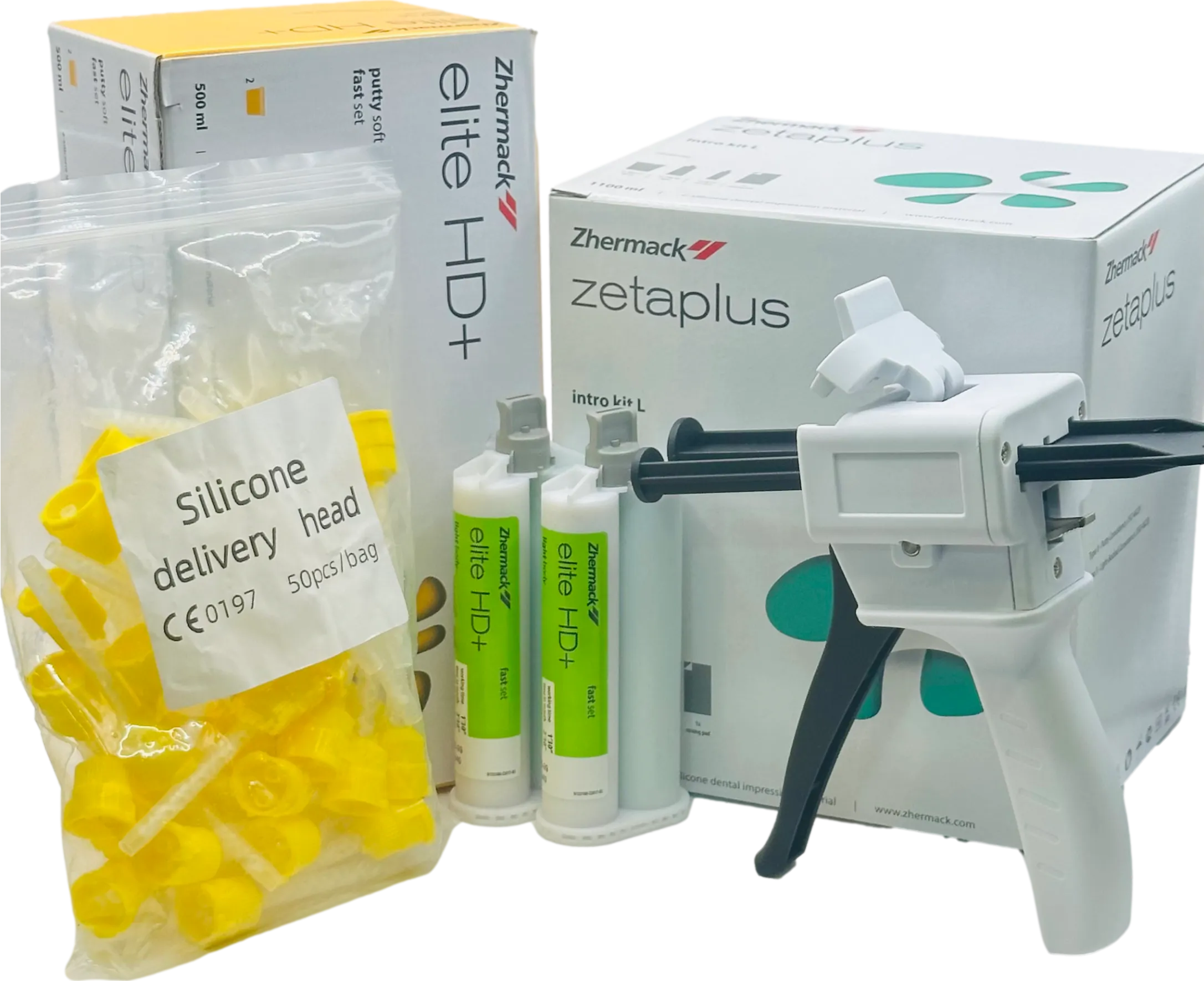 Zhermack Elite HD + ZetaPlus İntro Kit + Silikon Tabancası + Sarı Uç