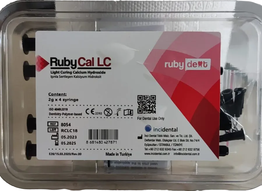 Rubydent RubyCal LC Işınla Sertleşen Kalsiyum Hidroksit 2 gr x 4